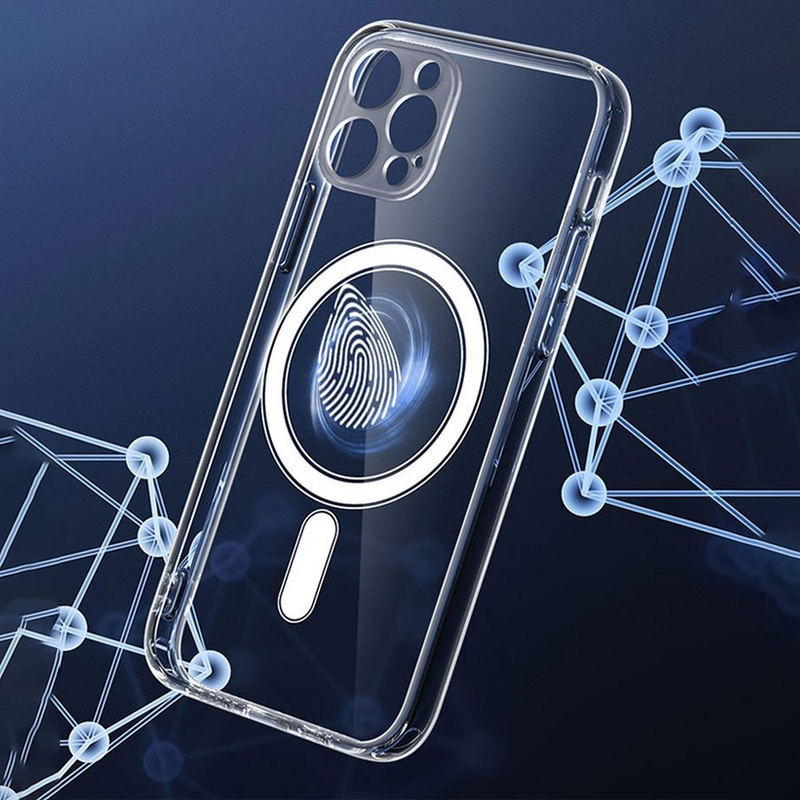 Futerał Clear Mag Cover z ochroną aparatu kompatybilny z MagSafe do IPHONE 13 PRO MAX