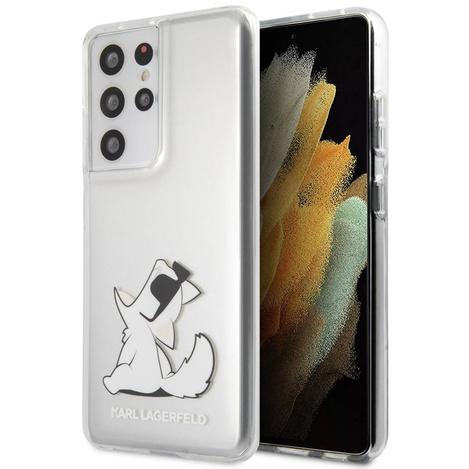 Karl Lagerfeld KLHCS21LCFNRC S21 Ultra G998 hardcase transparent Choupette Fun