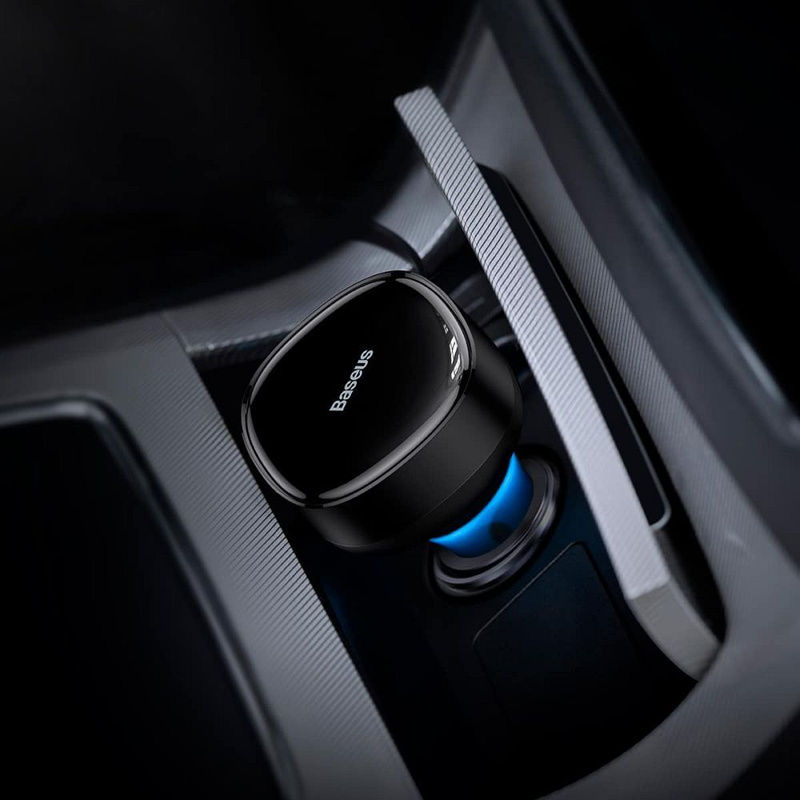 Autoladegerät 2in1 33W 2x USB C (männlich) Baseus Enjoyment - Schwarz
