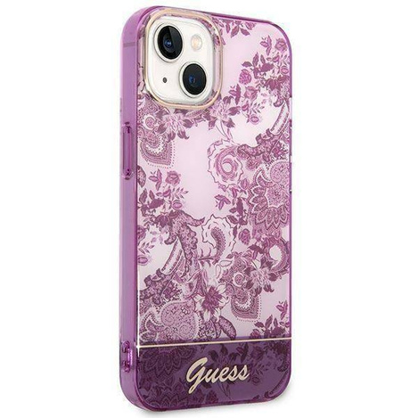 Guess Porcelain Collection - Etui iPhone 14 Plus (fuksja)