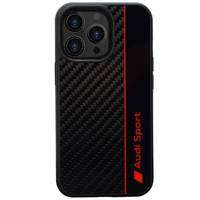 Audi Carbon Fiber Stripe iPhone 13 Pro / 13 6.1&quot; black/black hardcase AUS-TPUPCIP13P-R8/D1-BK