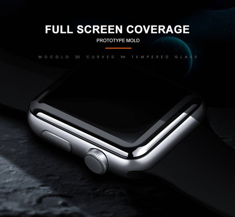 Mocolo 3D Glass Full Glue - Szkło ochronne na ekran Apple Watch 7 41 mm