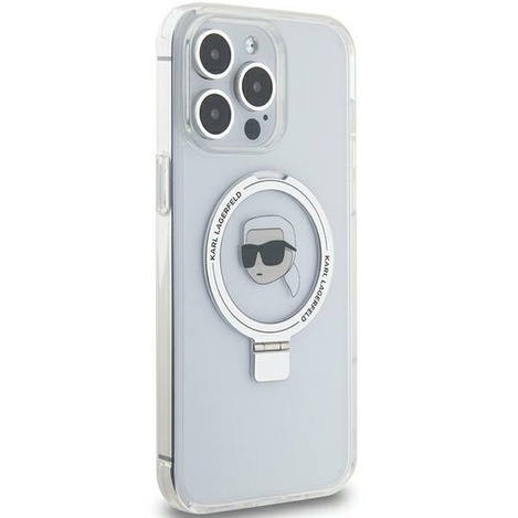 Karl Lagerfeld KLHMP15XHMRSKHH iPhone 15 Pro Max 6,7" weiß/weiß Hardcase Ring Stand Karl Head MagSafe