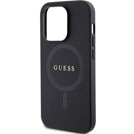 Oryginalne Etui IPHONE 14 PRO MAX Guess Hardcase Saffiano MagSafe (GUHMP14XPSAHMCK) czarne