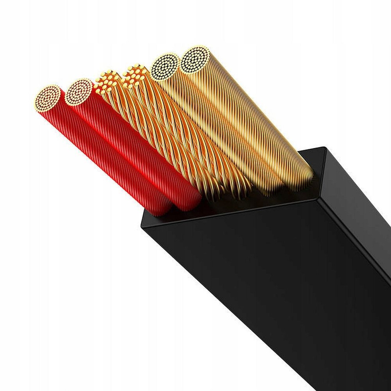 Baseus Bright Mirror 2 zwijany kabel przewód 3w1 USB Typ A - micro USB + Lightning + USB Typ C 66W 1.1m czarny (CAMJ010101)