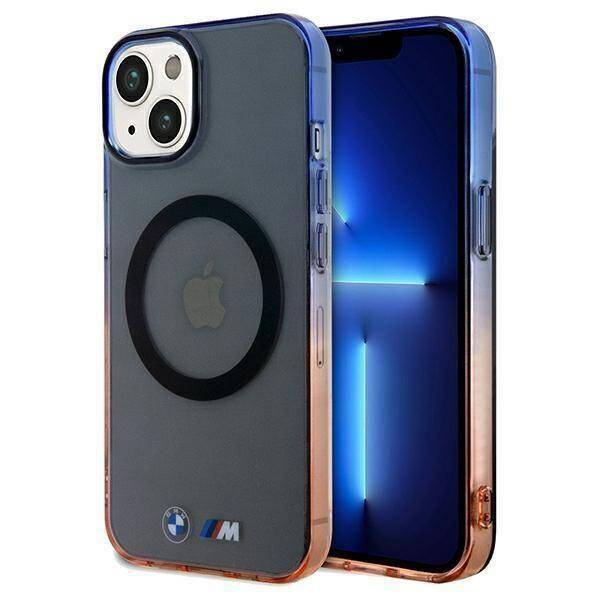Oryginalne Etui BMW Gradient Bumper MagSafe Hardcase BMHMP15MHTGE do Iphone 14 Plus/ 15 Plus Szary