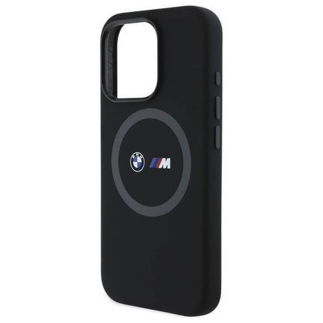 Original Case IPHONE 16 PRO MAX BMW Hardcase M Silicone Printed Ring MagSafe (BMHMP16X23SROK) black