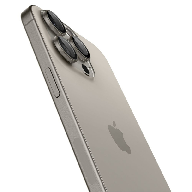 Spigen Optik.tR EZ Fit Kameraschutz für iPhone 14 Pro / Pro Max / 15 Pro / Pro Max - natürliches Titan 2 Stk.