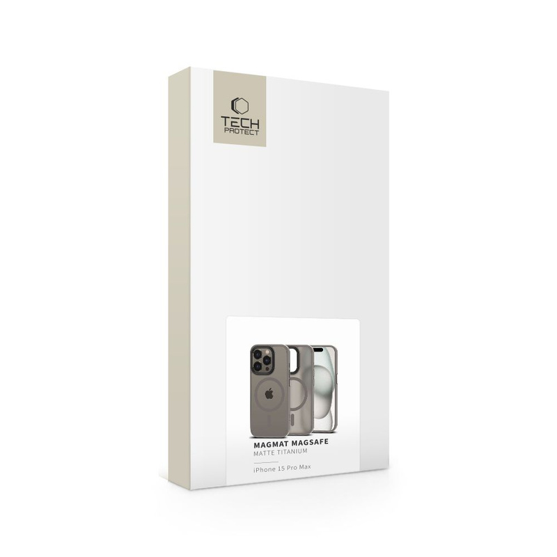 Etui APPLE IPHONE 15 PRO MAX Tech-Protect Magmat MagSafe Titanium
