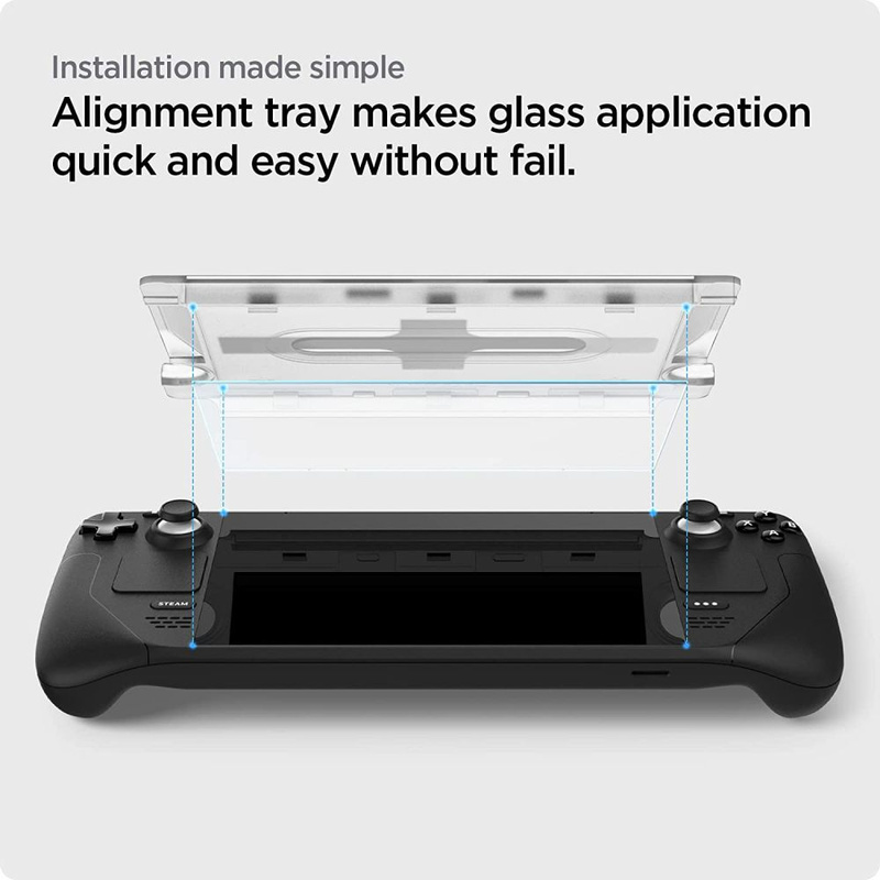SZKŁO HARTOWANE SPIGEN GLAS.TR ”EZ FIT” STEAM DECK CLEAR