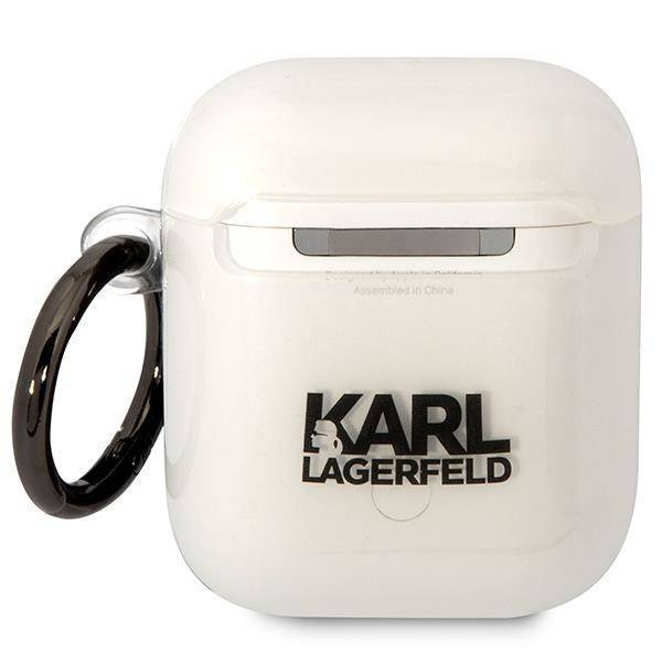 Original Handyhülle APPLE AIRPODS Karl Lagerfeld Ikonik Choupette (KLA2HNCHTCT) transparent