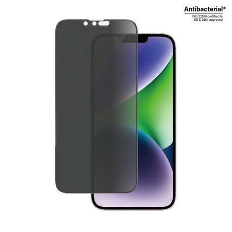 Gehärtetes Glas 5D IPHONE 14 PLUS / 13 PRO MAX PanzerGlass Ultra-Wide Fit Privacy Screen Protection Antibacterial (P2773)