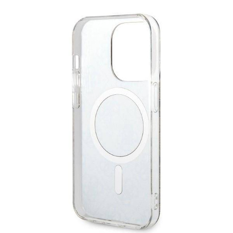 Guess Bundle Pack MagSafe 4G - Zestaw etui + ładowarka MagSafe iPhone 14 Pro Max (brązowy/złoty)