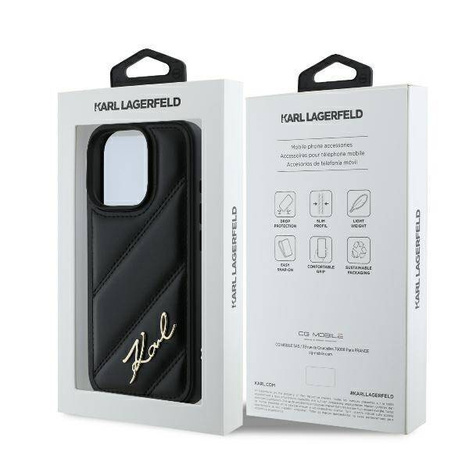 Karl Lagerfeld KLHCP16XPQDSMGK iPhone 16 Pro Max 6.9" czarny/black hardcase Quilted Signature
