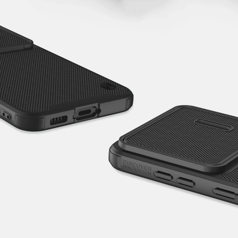 Nillkin Textured S Case für Samsung Galaxy S23+ Panzerhülle mit Kameraabdeckung schwarz