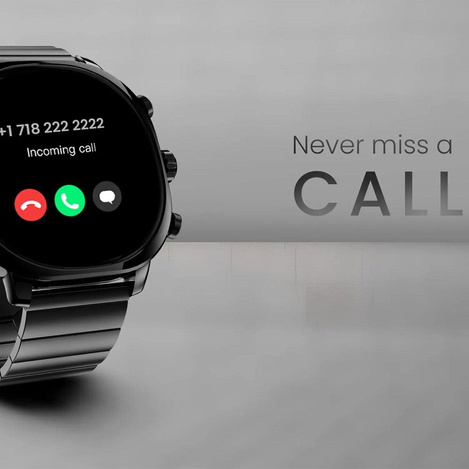 HIFUTURE smartwatch ze stali nierdzewnej ze sztuczną inteligencją AIX (OLED) (CORNING GORILLA GLASS) czarny
