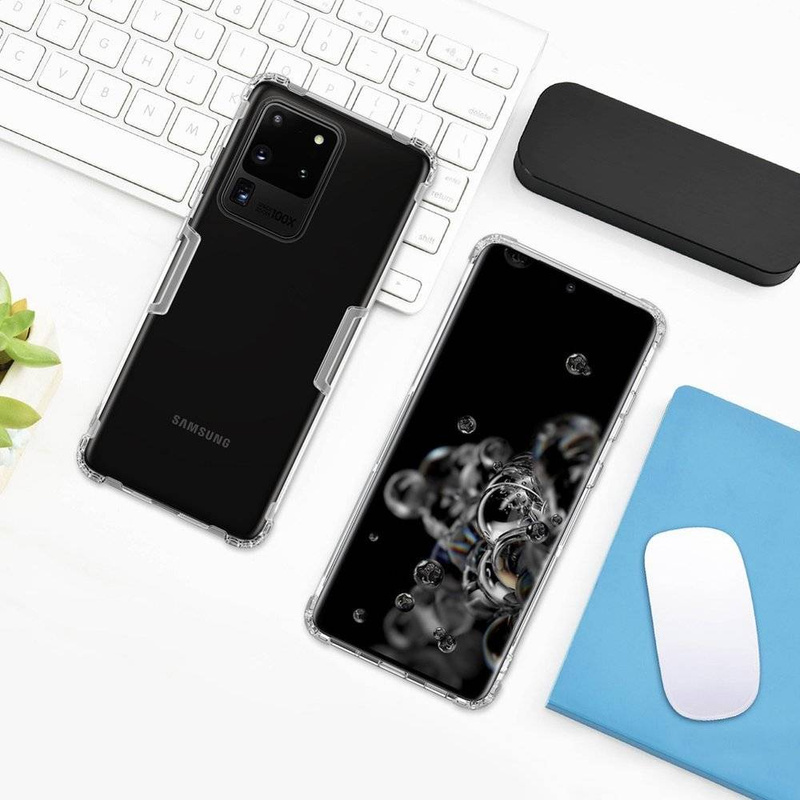 Nillkin Nature żelowe etui pokrowiec ultra slim Samsung Galaxy S20 Ultra przezroczysty