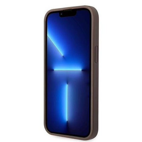 Guess GUHCP15S4GMGBR iPhone 15 6,1&quot; braun/braunes Hardcase 4G Big Metal Logo