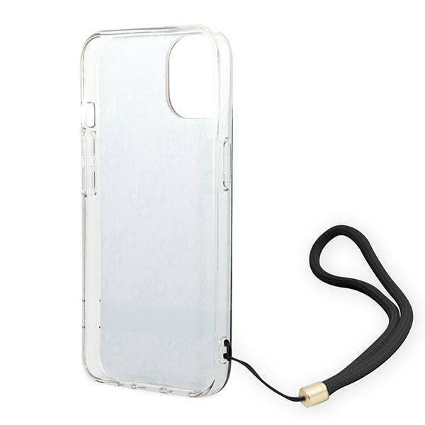 Oryginalne Etui IPHONE 14 PLUS Guess Hardcase 4G Print Strap (GUOHCP14MH4STK) czarne