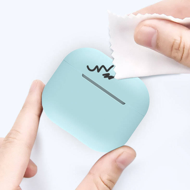 Case für AirPods Pro Silikon-Softcover für Kopfhörer schwarz (Case C)