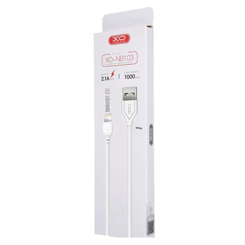 XO kabel NB103 USB - Lightning 1,0 m 2,1A biały