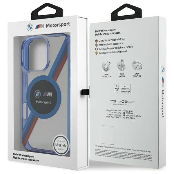 Oryginalne Etui BMW Motosport IML Circle MagSafe BMHMP16X23HTPUT do Iphone 16 Pro Max Przezroczysty