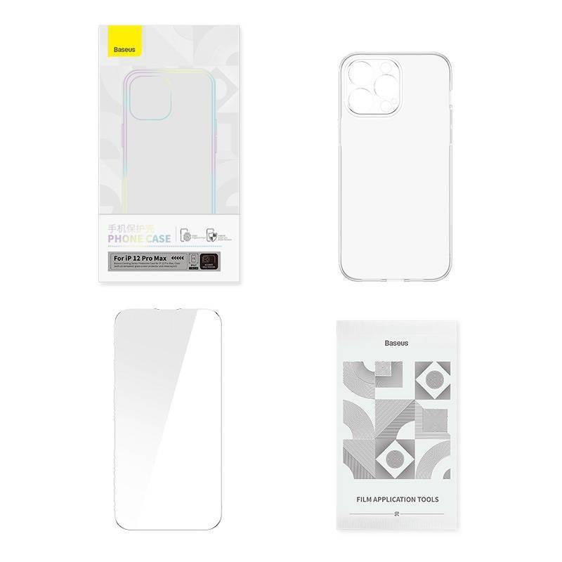 Etui IPHONE 12 PRO MAX Baseus Corning & Szkło Hartowane transparentne