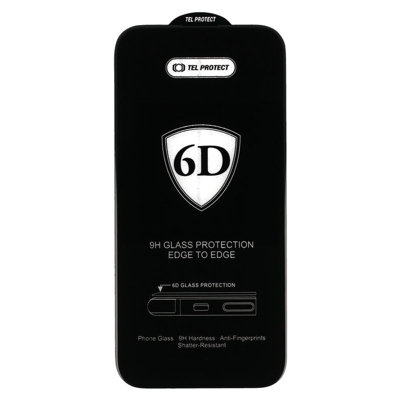 Hartowane szkło Tel Protect Full Glue 6D do XIAOMI REDMI 14C CZARNE