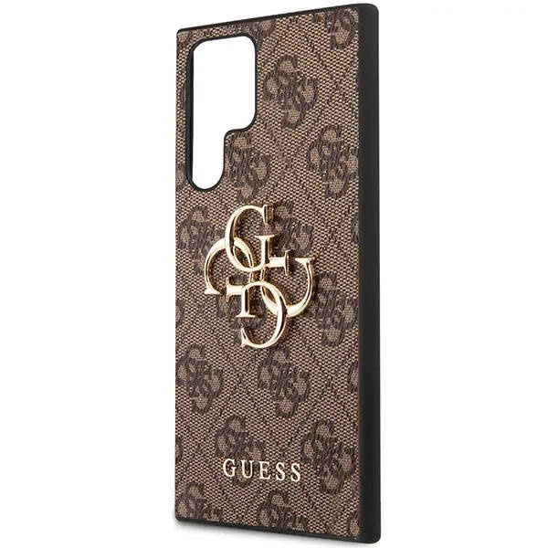 Guess 4G Big Metal Logo - Etui Samsung Galaxy S23 Ultra (brązowy)