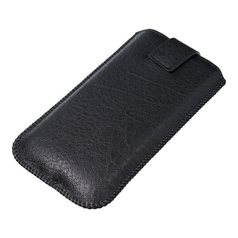 Futerał Skórzany Uniwersalny Slim Kora 2 - do LG K10/ Samsung Grand Prime czarny