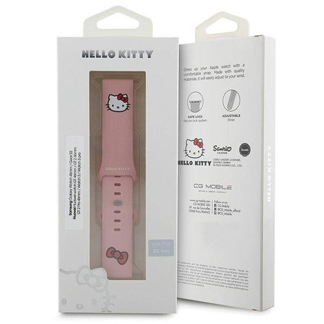 Hello Kitty Silicone Kitty Head - Pasek uniwersalny do smartwatcha 22 mm (różowy)