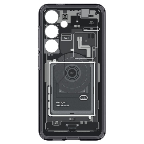 Spigen Ultra Hybrid-Hülle für Samsung Galaxy S24 – Dunkelgrau (Zero One-Muster)