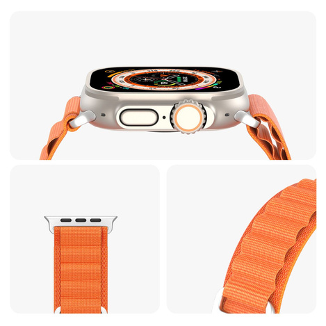 Sport-Schnallenarmband für Apple Watch 8/7/6/SE/5/4/3/2/1 (41, 40, 38 mm), Dux Ducis Armband GS-Version – Orange