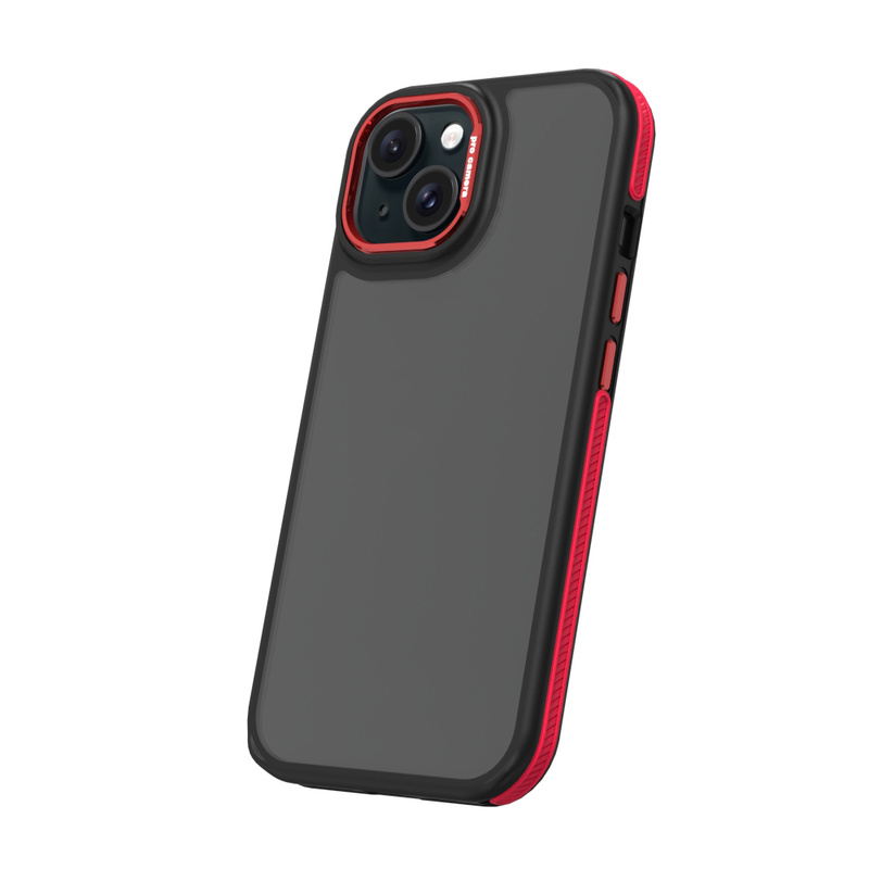Nakładka Crystal Black do iPhone 16 6,1" czerwona