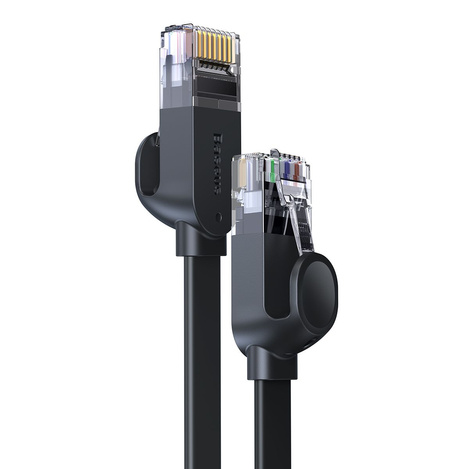 BASEUS kabel sieciowy high Speed RJ45 Gigabit płaski 1m czarny PCWL-B01