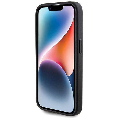 Guess Glitter Script Big 4G Hülle für iPhone 15 Pro – Schwarz