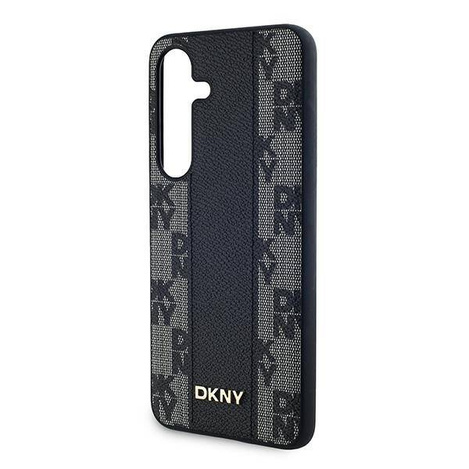 DKNY DKHMS24SPCPVSLK S24 S921 czarny/black hardcase Leather Checkered Mono Pattern MagSafe