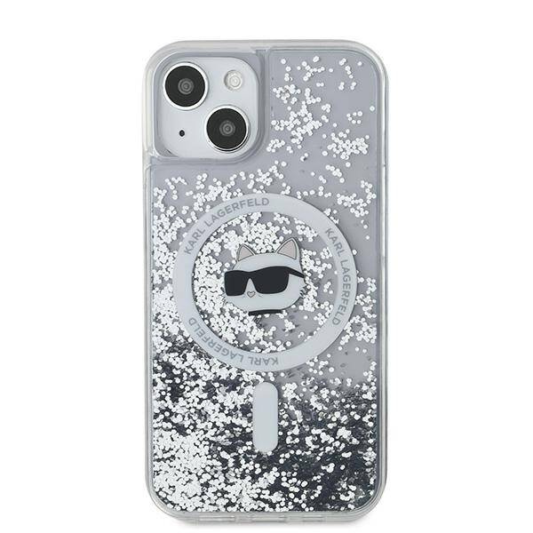 Karl Lagerfeld KLHMP15MLGCHSGH iPhone 15 Plus / 14 Plus 6.1" hardcase transparent Liquid Glitter Choupette Head Magsafe