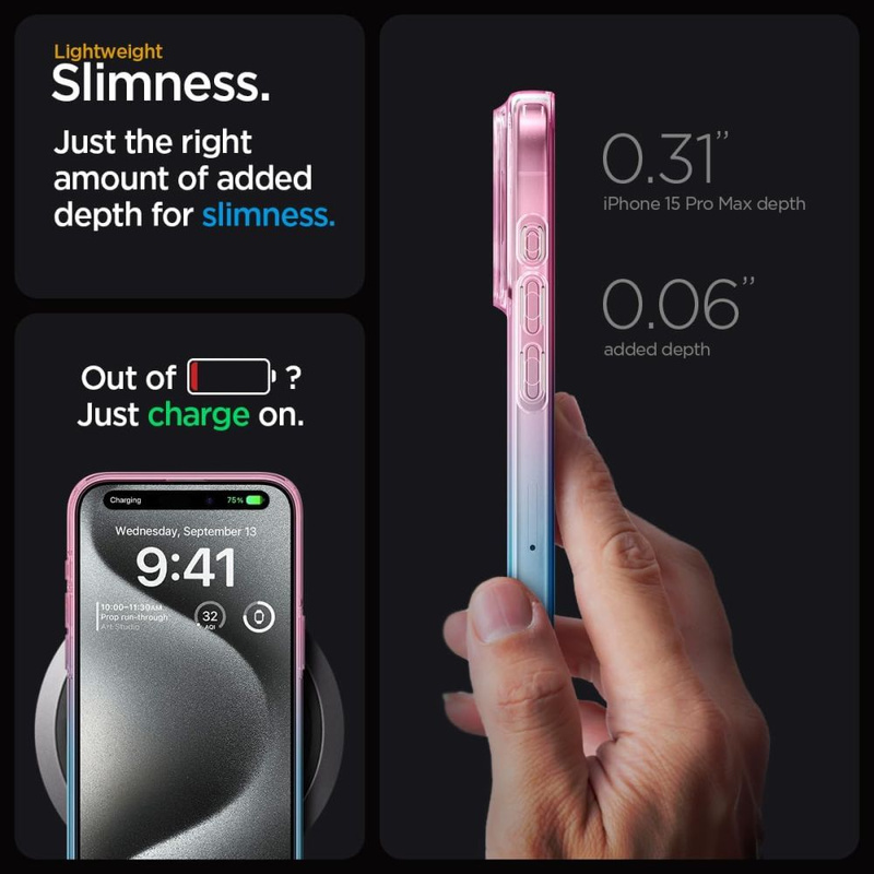 Spigen FLÜSSIGKRISTALL IPHONE 15 PRO ABSCHLUSS ROSA