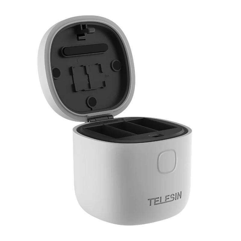 Wodoodporna ładowarka trójkanałowa Allin box Telesin + 2 akumulatory do GoPro Hero 11 / 10 / 9