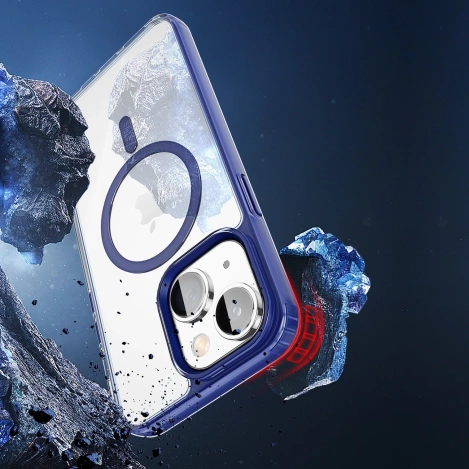 Dux Ducis Clin2 case for iPhone 14 Plus magnetic MagSafe cover blue