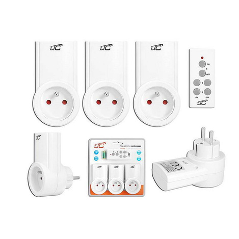Gniazdo sieciowe sterowane pilotem x3 LTC