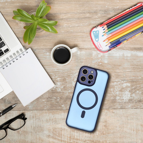 Futerał VARIETE MAG COVER kompatybilny z MagSafe do SAMSUNG A36 granatowy