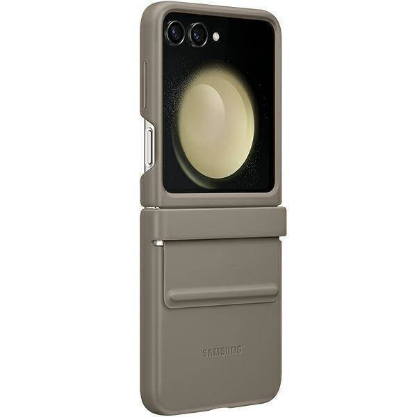 Eco-leather case for Samsung Galaxy Z Flip 5 - brown