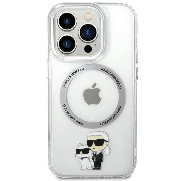 Karl Lagerfeld KLHMP13LHNKCIT iPhone 13 Pro 6,1&quot; Hardcase transparent Ikonisches Karl&amp;Choupette Magsafe