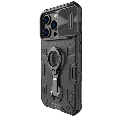 Nillkin CamShield Armor Pro Case iPhone 14 Pro case armored cover stand ring black