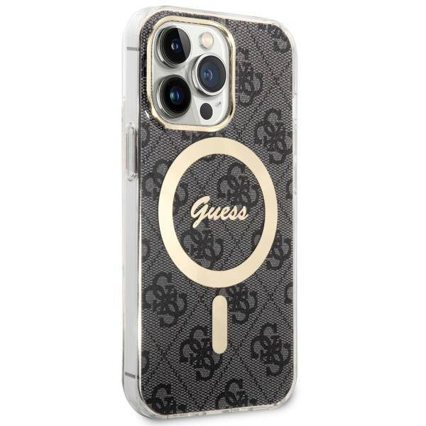 Guess GUHMP13LH4STK iPhone 13 Pro / 13 6.1" schwarz/schwarz Hardcase 4G MagSafe
