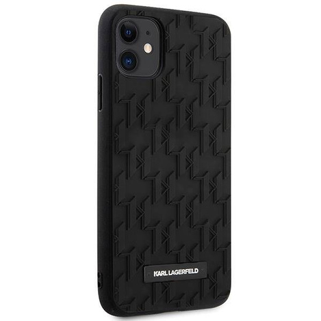 Original Case IPHONE 11 Karl Lagerfeld Hardcase 3D Monogram (KLHCN61RUPKLPK) black