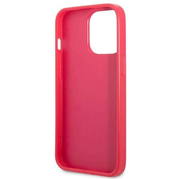 Oryginalne Etui IPHONE 13 PRO Guess Hardcase Saffiano 4G Small Metal Logo (GUHCP13LPS4MF) różowe