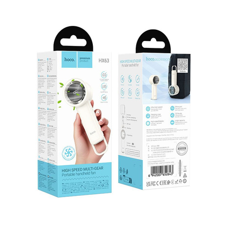 Wentylator przenośny Hoco super szybki HX63 biały